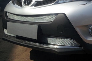 Сетка защитная в бампер Premium хром Strelka Toyota RAV4 2013-2019 ― Auto-Clover
