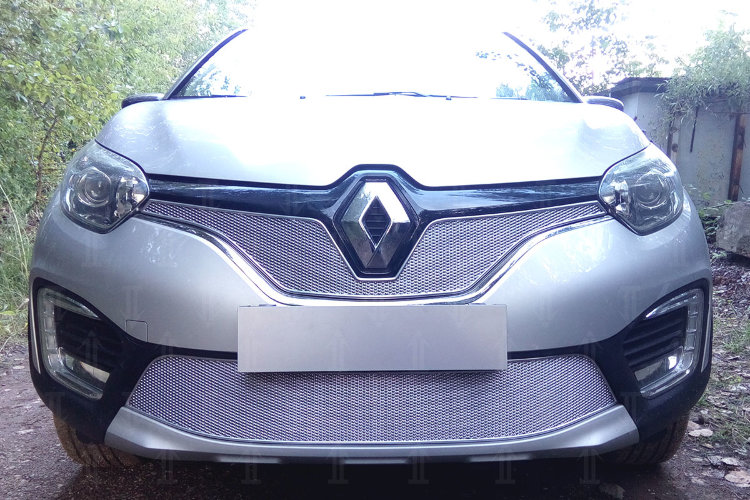 Сетка защитная в бампер Premium хром Strelka Renault Kaptur 2013-2019 no.6455