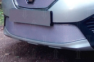 Сетка защитная в бампер Premium хром Strelka Renault Kaptur 2013-2019 ― Auto-Clover