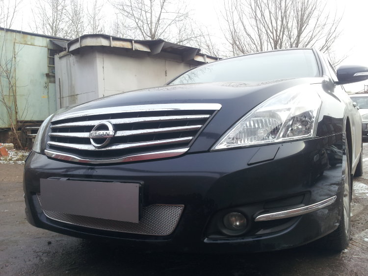Сетка защитная в бампер Premium хром Strelka Nissan Teana 2008-2013 no.6465