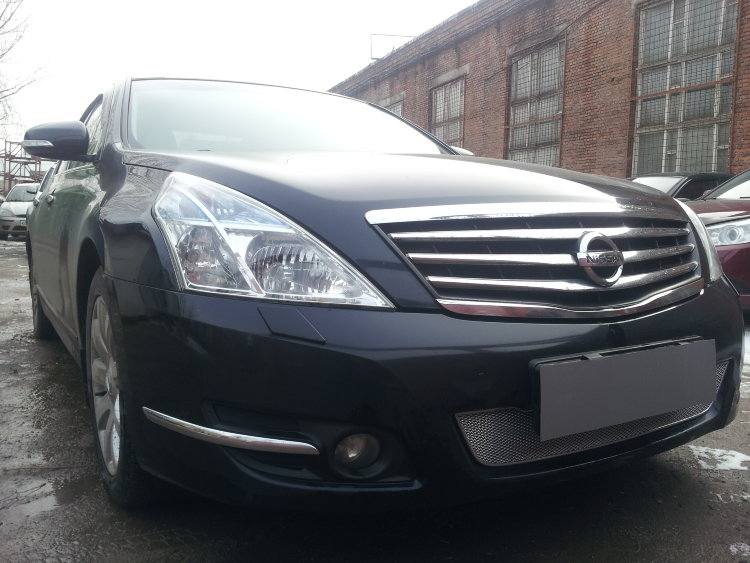 Сетка защитная в бампер Premium хром Strelka Nissan Teana 2008-2013 no.6465