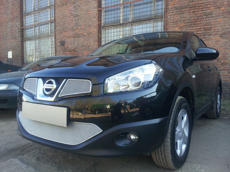 Сетка защитная в бампер Premium хром Strelka Nissan Qashqai 2007-2013 no.6520