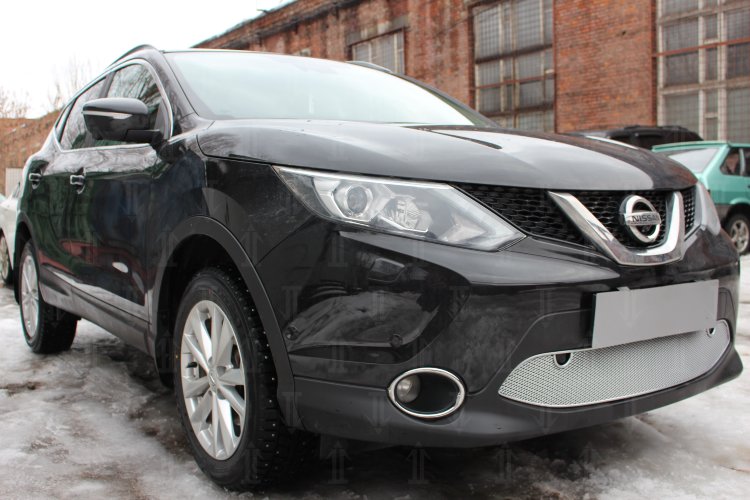 Сетка защитная в бампер Premium хром Strelka Nissan Qashqai 2014-2019 no.6522