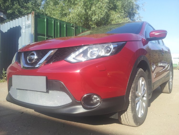 Сетка защитная в бампер Premium хром Strelka Nissan Qashqai 2014-2019 no.6524