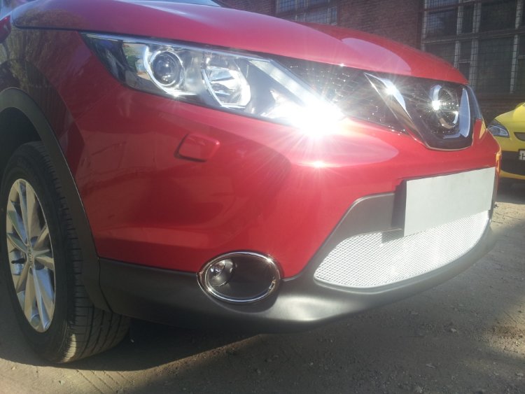 Сетка защитная в бампер Premium хром Strelka Nissan Qashqai 2014-2019 no.6524