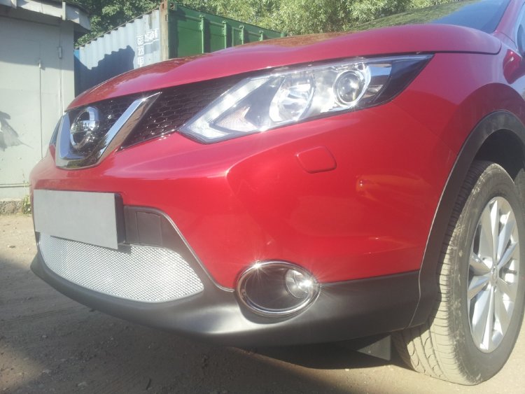 Сетка защитная в бампер Premium хром Strelka Nissan Qashqai 2014-2019 no.6524