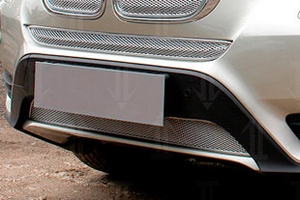Сетка защитная в бампер Premium хром Strelka BMW X3 (F25) 2010-2017 ― Auto-Clover