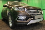 Сетка защитная в бампер Premium хром Strelka Hyundai Santa Fe 2012-2018