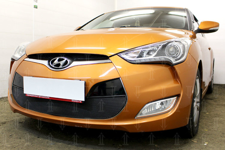 Сетка защитная в бампер Standart черный Strelka Hyundai Veloster 2011-2019 no.1049