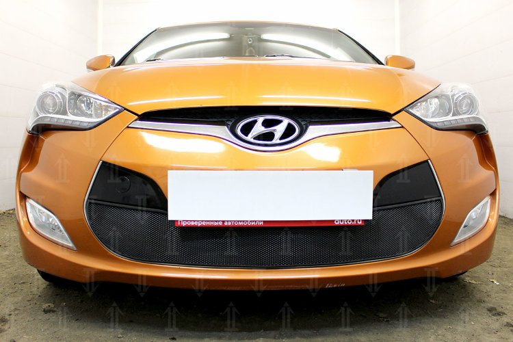 Сетка защитная в бампер Standart черный Strelka Hyundai Veloster 2011-2019 no.1049