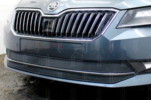 Сетка защитная в бампер Standart черный Strelka Skoda Superb III 2015-2019 ― Auto-Clover