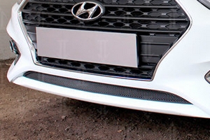 Сетка защитная в бампер Standart черный Strelka Hyundai Solaris 2017-2019 ― Auto-Clover