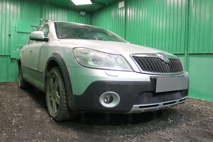 Сетка защитная в бампер Standart черный Strelka Skoda Octavia II 2005-2013 no.5816