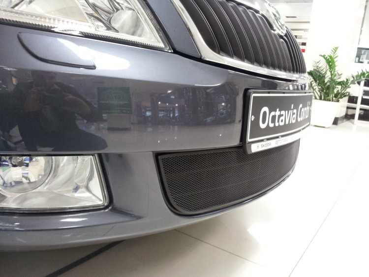 Сетка защитная в бампер Standart черный Strelka Skoda Octavia II 2005-2013 no.5819