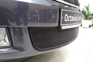 Сетка защитная в бампер Standart черный Strelka Skoda Octavia II 2005-2013 ― Auto-Clover
