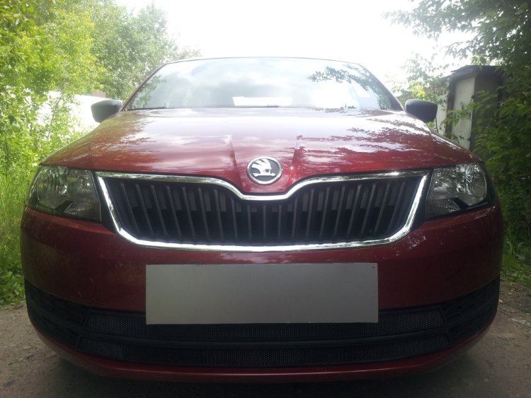 Сетка защитная в бампер Standart черный Strelka Skoda Rapid 2012-2019 no.5828