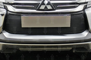 Сетка защитная в бампер Standart черный Strelka Mitsubishi Pajero Sport III 2015-2019 ― Auto-Clover