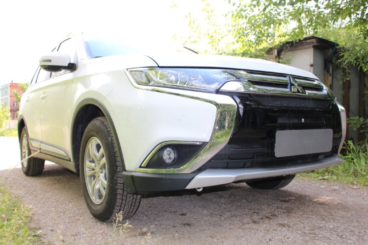 Сетка защитная в бампер Standart черный Strelka Mitsubishi Outlander III 2013-2019 13024