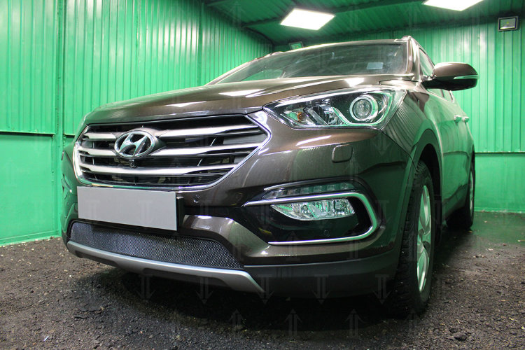 Сетка защитная в бампер Standart черный Strelka Hyundai Santa Fe 2012-2018 no.6876