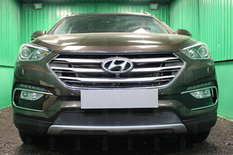 Сетка защитная в бампер Standart черный Strelka Hyundai Santa Fe 2012-2018 no.6876
