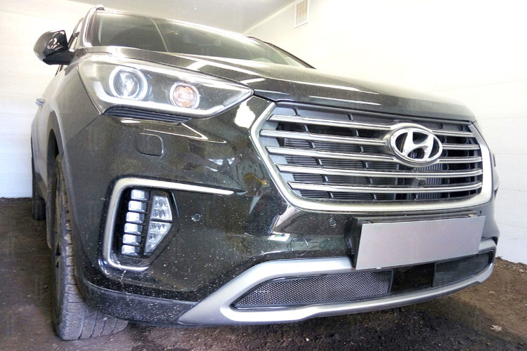 Сетка защитная в бампер Standart черный Strelka Hyundai Grand Santa Fe 2013-2019 no.6880