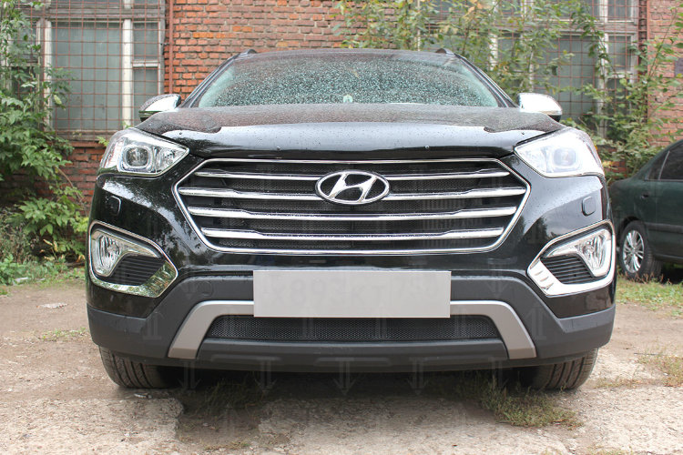 Сетка защитная в бампер Standart черный Strelka Hyundai Grand Santa Fe 2013-2019 no.6882