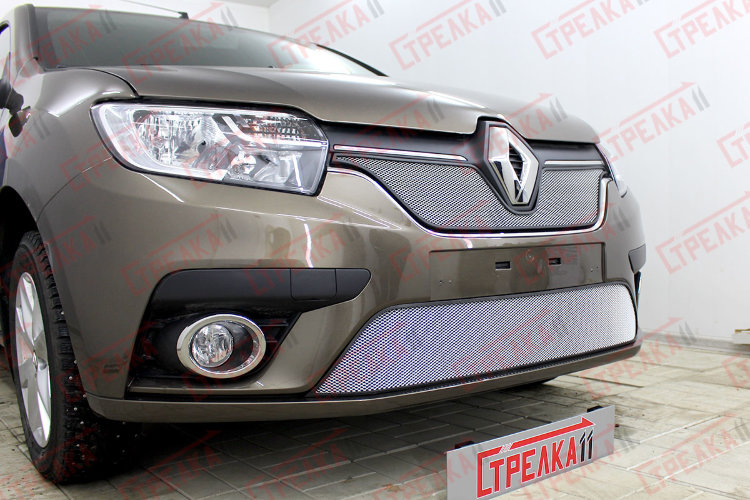 Сетка защитная в бампер Standart хром Strelka Renault Sandero 2012-2019 19265