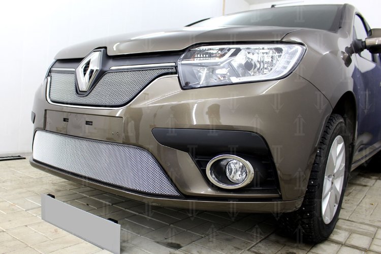 Сетка защитная в бампер Standart хром Strelka Renault Logan 2013-2019 19261