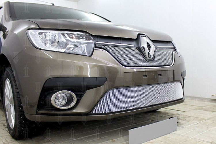 Сетка защитная в бампер Standart хром Strelka Renault Logan 2013-2019 19261