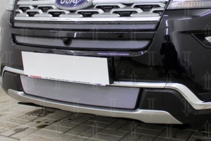 Сетка защитная в бампер Standart хром Strelka Ford Explorer 2011-2019 ― Auto-Clover