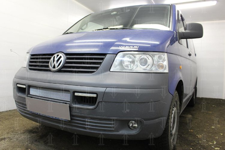 Сетка защитная в бампер Standart хром Strelka Volkswagen Transporter T5 2003-2015 no.5087
