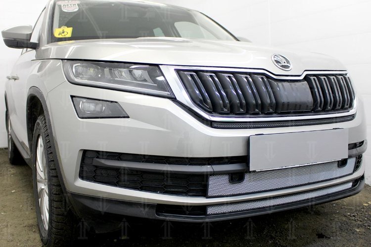 Сетка защитная в бампер Standart хром Strelka Skoda Kodiaq 2016-2019 14042