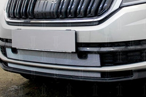 Сетка защитная в бампер Standart хром Strelka Skoda Kodiaq 2016-2019 ― Auto-Clover
