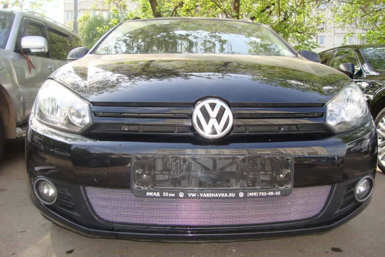 Сетка защитная в бампер Standart хром Strelka Volkswagen Golf VI 2009-2013 no.5772
