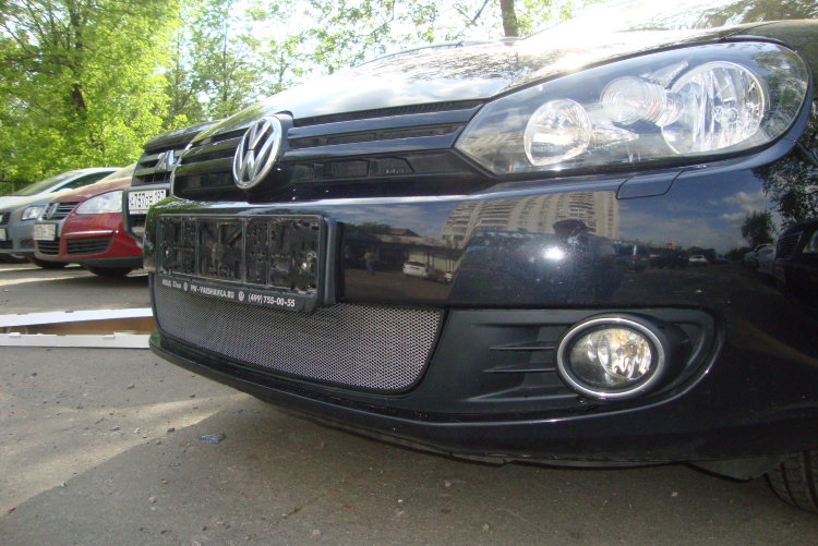 Сетка защитная в бампер Standart хром Strelka Volkswagen Golf VI 2009-2013 no.5772