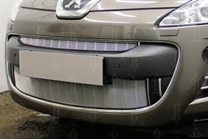 Сетка защитная в бампер Standart хром Strelka Peugeot 4007 2007-2019 ― Auto-Clover