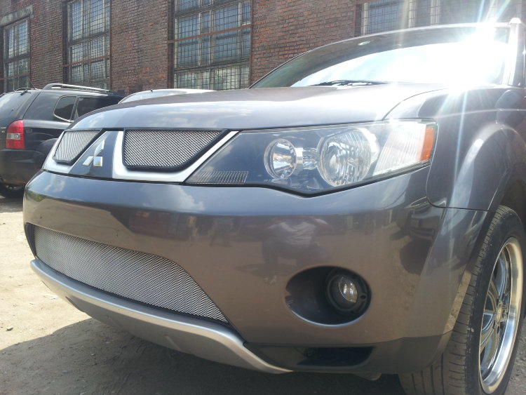 Сетка защитная в бампер Standart хром Strelka Mitsubishi Outlander II 2006-2013 13366