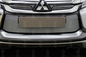 Сетка защитная в бампер Standart хром Strelka Mitsubishi Pajero Sport III 2015-2019 ― Auto-Clover