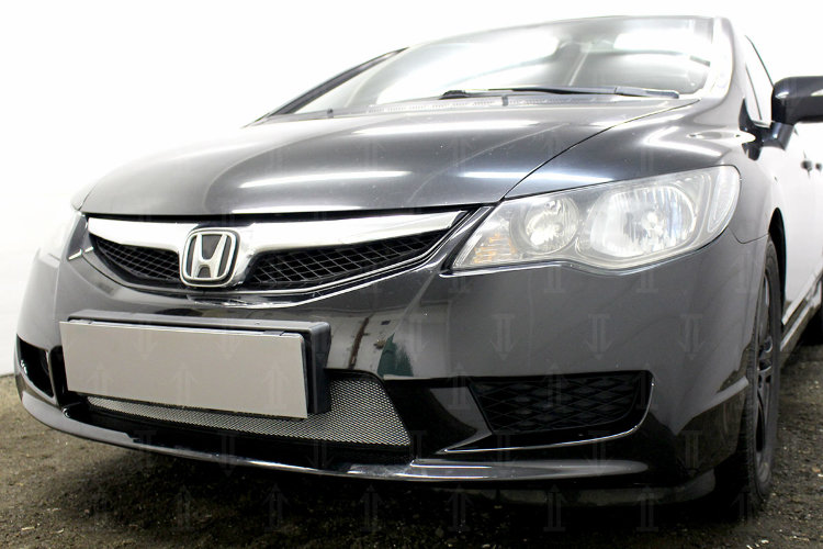 Сетка защитная в бампер Standart хром Strelka Honda Civic VIII 2006-2011 no.5988