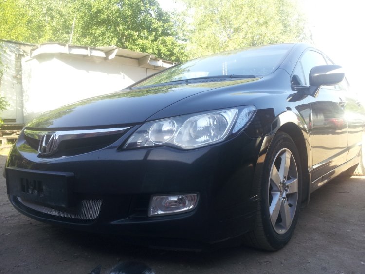 Сетка защитная в бампер Standart хром Strelka Honda Civic VIII 2006-2011 no.5992