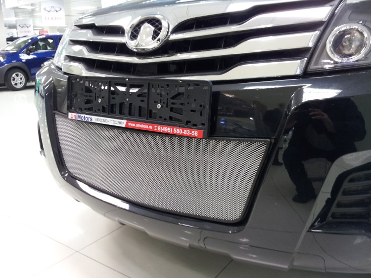 Сетка защитная в бампер Standart хром Strelka Great Wall Hover H3 2005-2019 no.6005