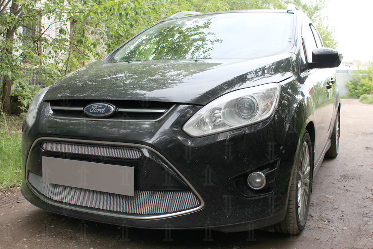 Сетка защитная в бампер Standart хром Strelka Ford C-Max 2010-2019 no.6028