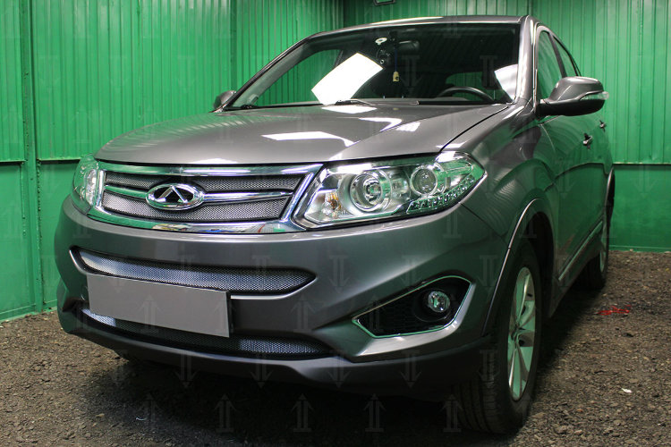 Сетка защитная в бампер Standart хром Strelka Chery Tiggo 5 2014-2019 13230
