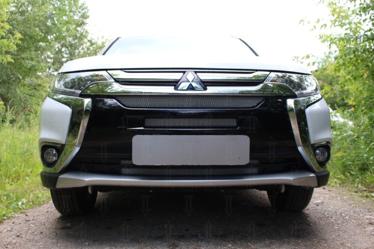 Сетка защитная в бампер Standart хром Strelka Mitsubishi Outlander III 2013-2019 13025