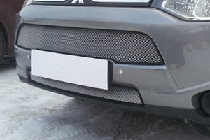 Сетка защитная в бампер Standart хром Strelka Mitsubishi Outlander III 2013-2019 ― Auto-Clover