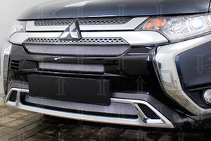 Сетка защитная в бампер Standart хром Strelka Mitsubishi Outlander III 2013-2019 ― Auto-Clover