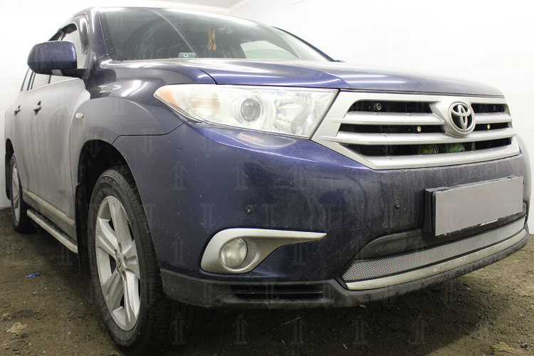 Сетка защитная в бампер Standart хром Strelka Toyota Highlander 2008-2013 no.6340