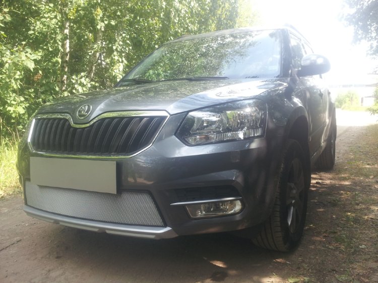 Сетка защитная в бампер Standart хром Strelka Skoda Yeti 2010-2019 no.6394