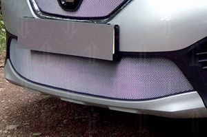 Сетка защитная в бампер Standart хром Strelka Renault Kaptur 2013-2019 ― Auto-Clover