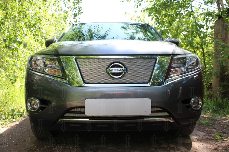 Сетка защитная в бампер Standart хром Strelka Nissan Pathfinder 2014-2019 no.6487